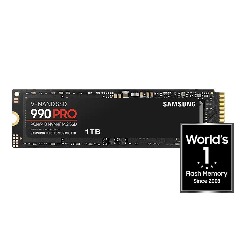 Samsung 990 Pro 1TB PCIe 2280 NVMe SSD (MZ-V9P1T0BW