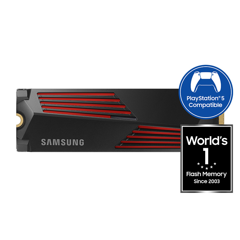 Samsung 990 Pro 2TB PCIe Gen4 M.2 2280 NVMe SSD with Heatsink (MZ-V9P2T0CW)