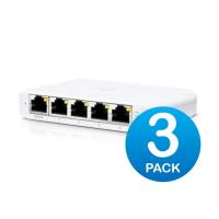 Ubiquiti USW Flex Mini 5 Port Managed UniFi Switch - 3 Pack (USW-FLEX-MINI-3)