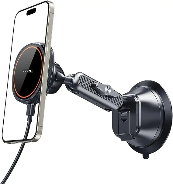 A2C for MagSafe Car Mount Charger, Windshield Vacuum Suction Cup