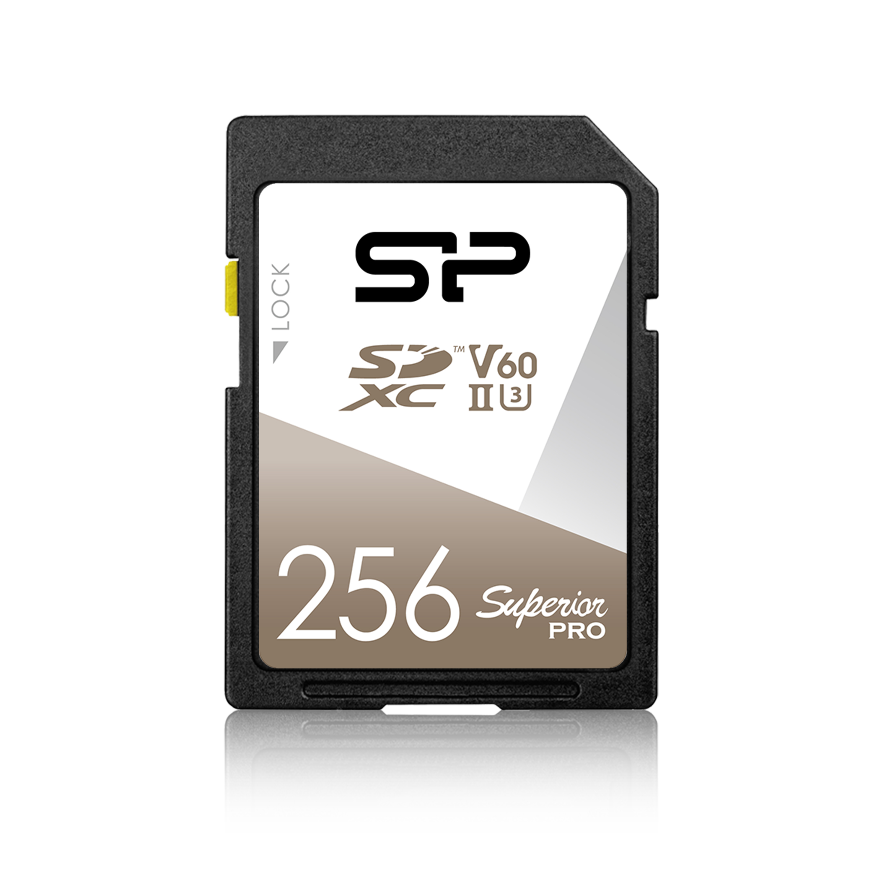 SP Silicon Power V60 for 4K UHD Video 256GB SD Memory Card up to 280MB/s read for DSLR camera/HD camcorder/3D camera, SDXC UHS-II, C10, U3, V60