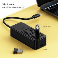 5-in-1-Hubs-adapter-Type-C-to-4-Ports-USB-3-0-Extention-DC-5W-Power-Supply-USB-Hubs-Multiport-Adapter-Powered-Docking-Station-with-Charger-Black-2