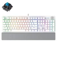 Fantech Maxpower MK853 RGB Mechanical White Gaming Keyboard with Outemu Blue Switch and White Wrist Rest (KBFTMK853WHBE)