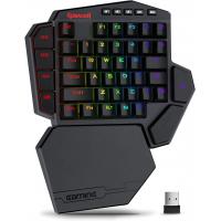 Redragon K585 PRO Wireless One-Handed 42 Keys 3-Mode RGB Gaming Keypad Mechanical Keyboard Wrist Support,Brown Switch