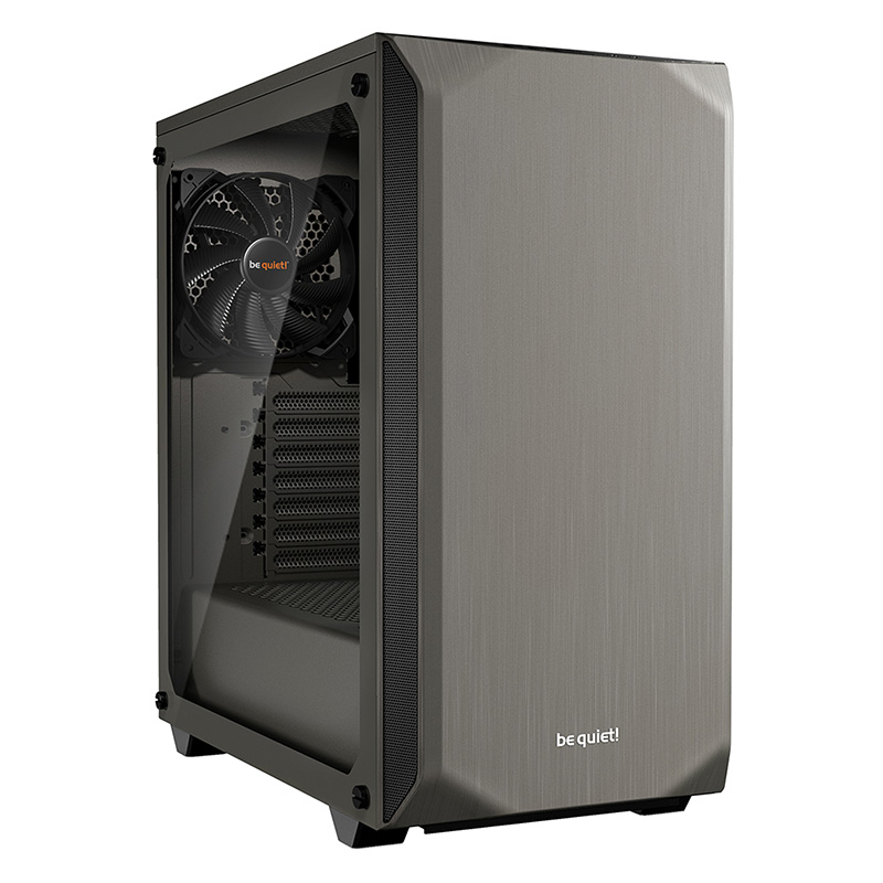 be quiet! Pure Base 500 Tempered Glass ATX Case - Metalic Grey (BGW36)