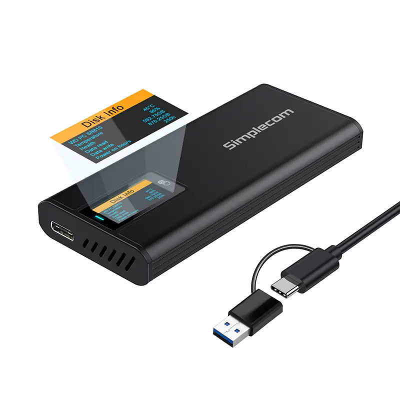 Simplecom NVMe SATA SSD to USB-C Enclosure with SMART LED