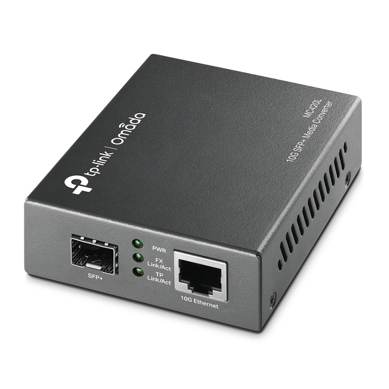 TP-Link Omada 10G Multi-Gigabit SFP Media Converter (MC420L)