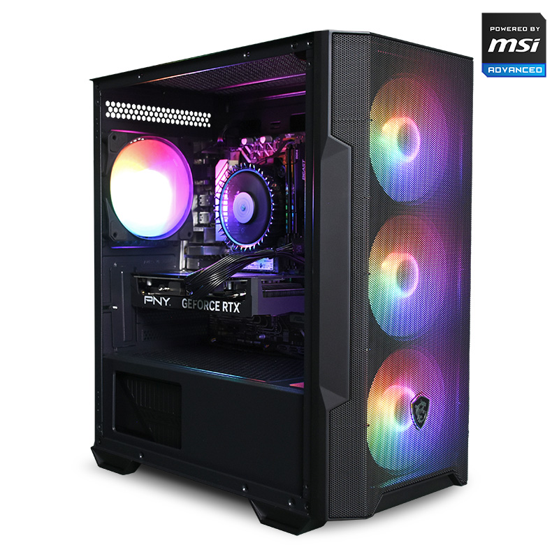 CyberBlaze G5 Core Intel i5 12400F GeForce RTX 4060 Gaming PC 56387 - Powered by MSI