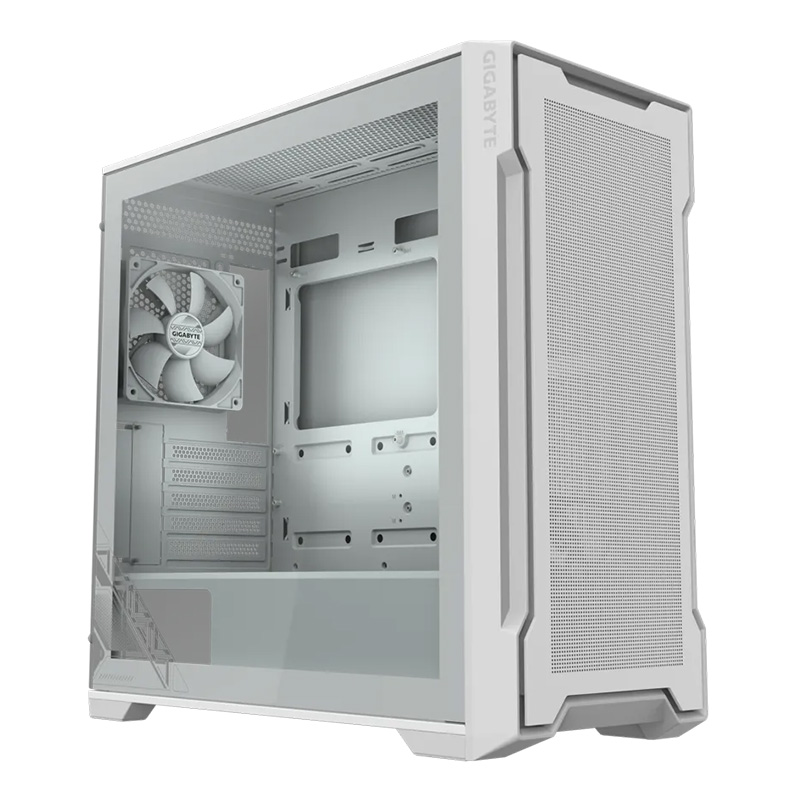 Gigabyte C102 Glass Ice TG Mid Tower Micro ATX Case - White (GB-C102GI)