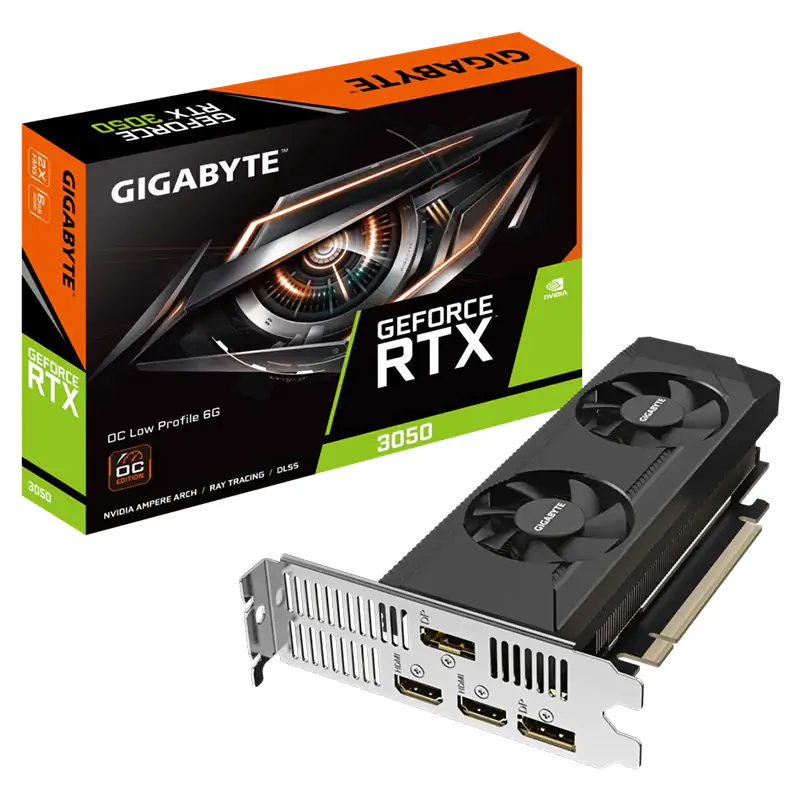 GeForce RTX™ 3050 LP E 6G OC Gigabyte GeForce RTX 3050 OC Low Profile 6G Graphics Card (GV