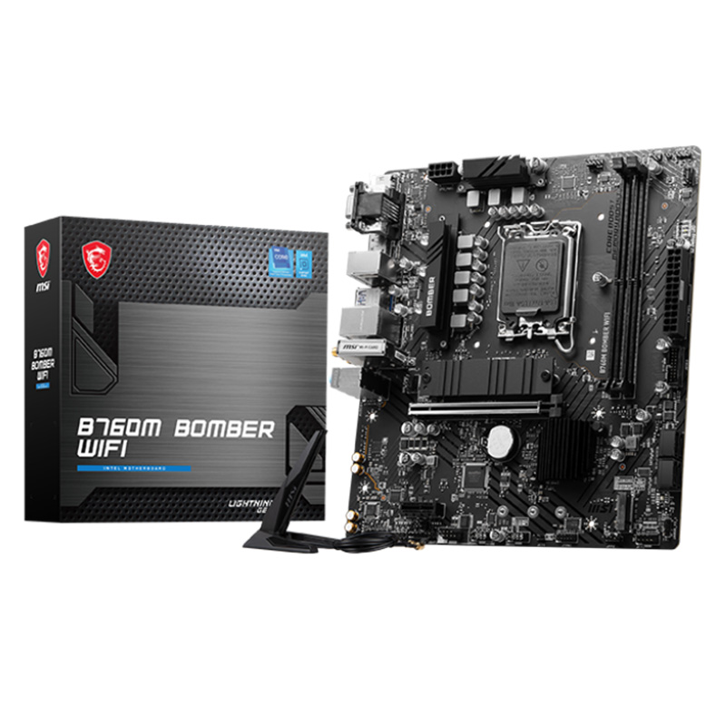 MSI B760M Bomber WiFi LGA1700 m-ATX Motherboard (B760M BOMBER WIFI)