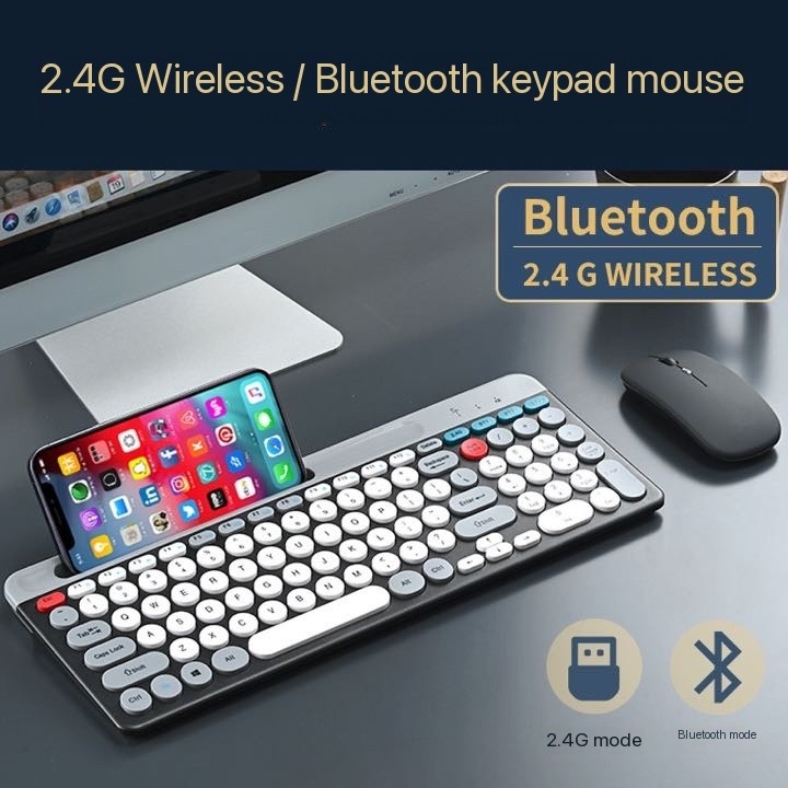 Ultra Thin Bluetooth Wireless Keyboard and Mouse Set Charging Mute Office Game Keyboard Set 