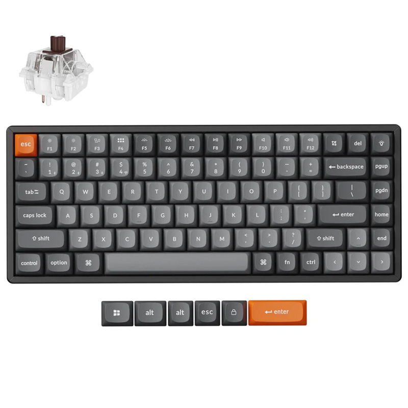 Keychron K2 Max QMK RGB Aluminium Frame Wireless Mechanical Gaming Keyboard - Brown Switch (KBKCK2MJ3)