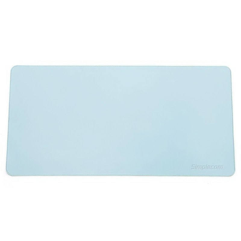 Simplecom MA084 Non-Slip PU Leather Desk Mouse Pad - Blue (MA084-BL)