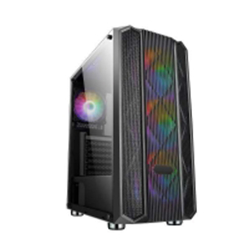 Rotanium Temper-TG307 ARGB Tempered Glass ATX Gaming Case - Black (Temper-TG307 RGB)