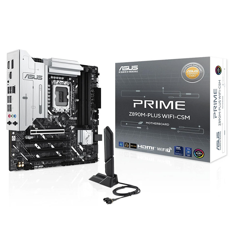 Asus Prime Z890M-PLUS WiFi-CSM LGA 1851 micro-ATX Motherboard (PRIME Z890M-PLUS WIFI-CSM)