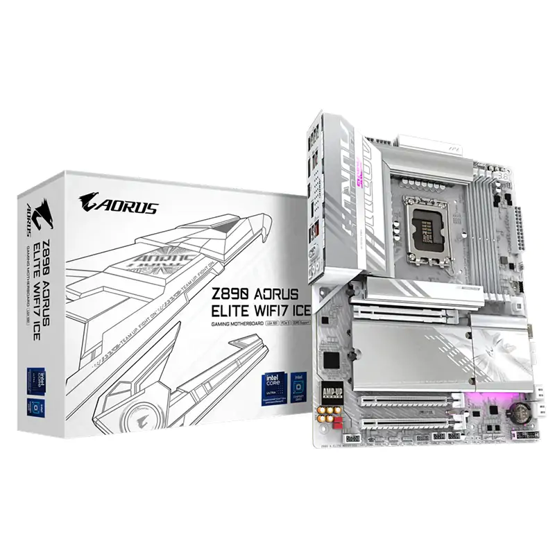 Gigabyte Z890 Aorus Elite WiFi7 Ice LGA 1851 ATX Motherboard (Z890