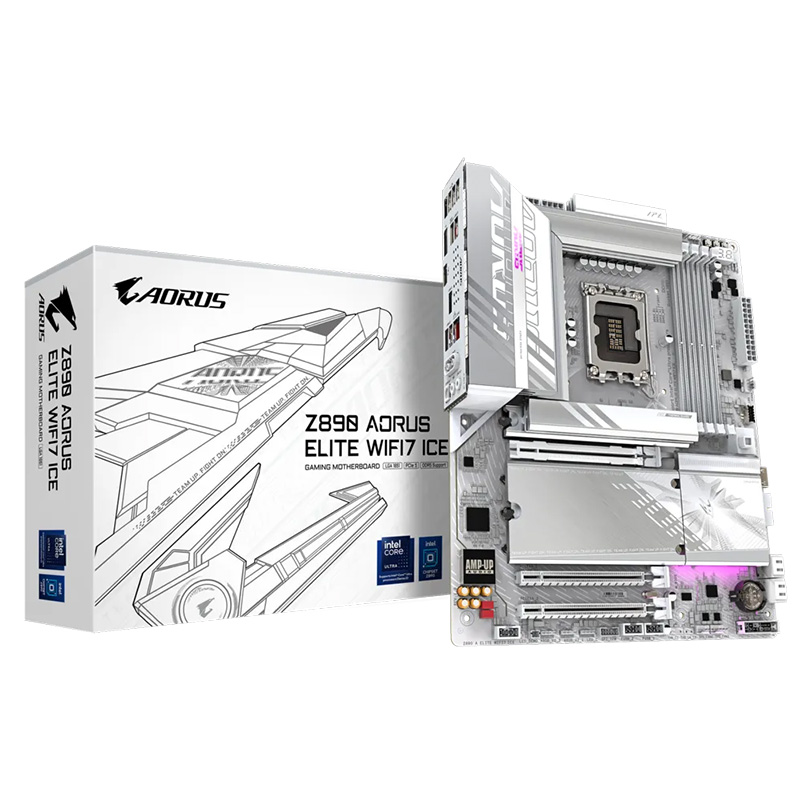 Gigabyte Z890 Aorus Elite WiFi7 Ice LGA 1851 ATX Motherboard (Z890 A ELITE WF7 ICE)