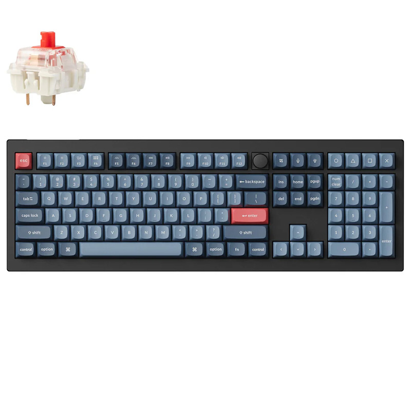 Keychron V6 Max QMK/VIA Wireless Custom Mechanical Keyboard with Gateron Jupiter Red Swtich (KBKCV6MD1)