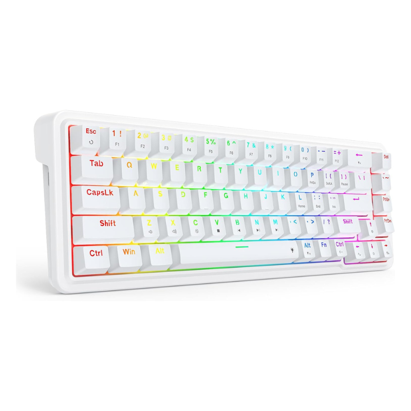 Redragon K709 65% Wired Gasket RGB Gaming Keyboard, 68 Keys Hot-Swap Compact Mechanical Keyboard w/Free-Mod Socket, 3-Layer Noise Dampening