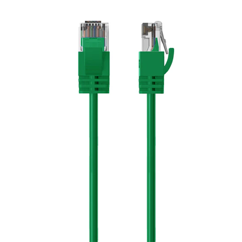 Cruxtec Ultra-Thin CAT6A U/UTP Ethernet Cable - Green 0.3m (RF6A-003-GR)