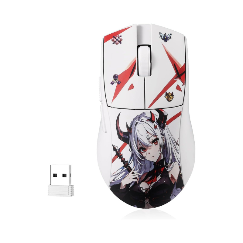 Redragon M916AK PRO 3-Mode Anime Gaming Mouse, 42G Ultra-Light 26K DPI Gaming Mouse w/Ergonomic Natural Grip Build, Full Programmable Buttons, Softwar