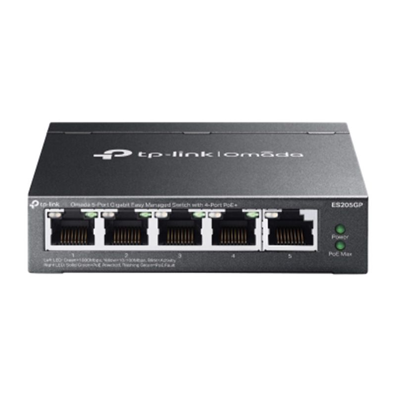 TP-Link Omada 5-Port Gigabit Easy Managed Switch with 4-Port PoE+ (ES205GP)