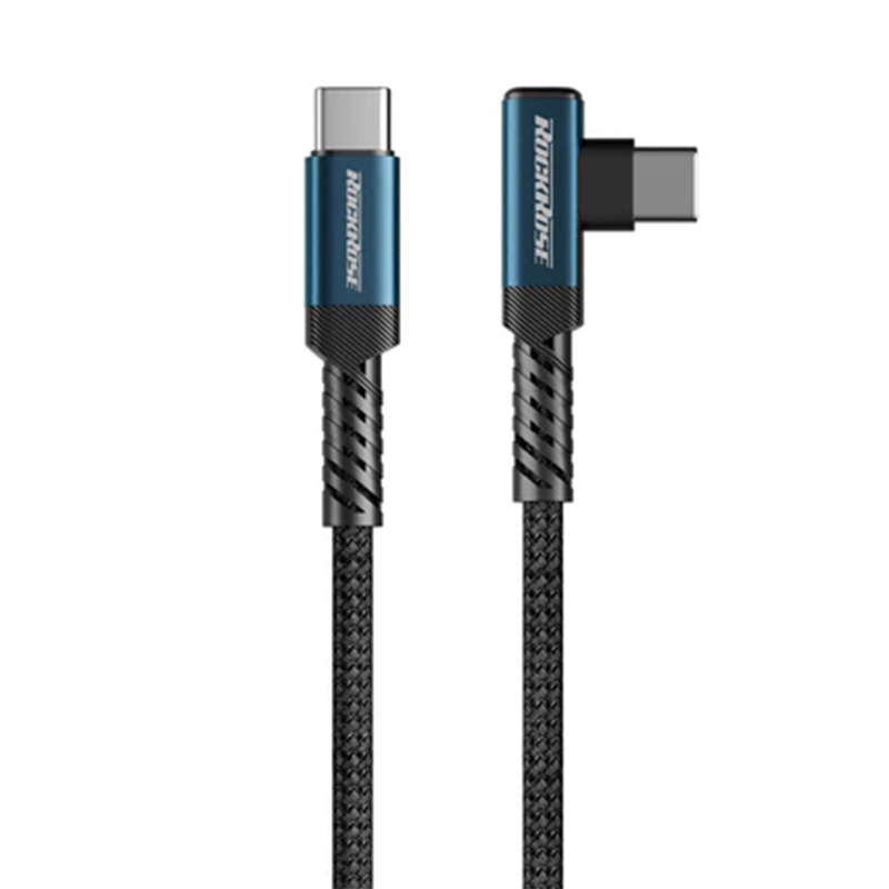 RockRose OneLink Pro Max 240W Braided Right Angle USB-C to USB-C Charging Cable -1m (RRCS21CCPM)