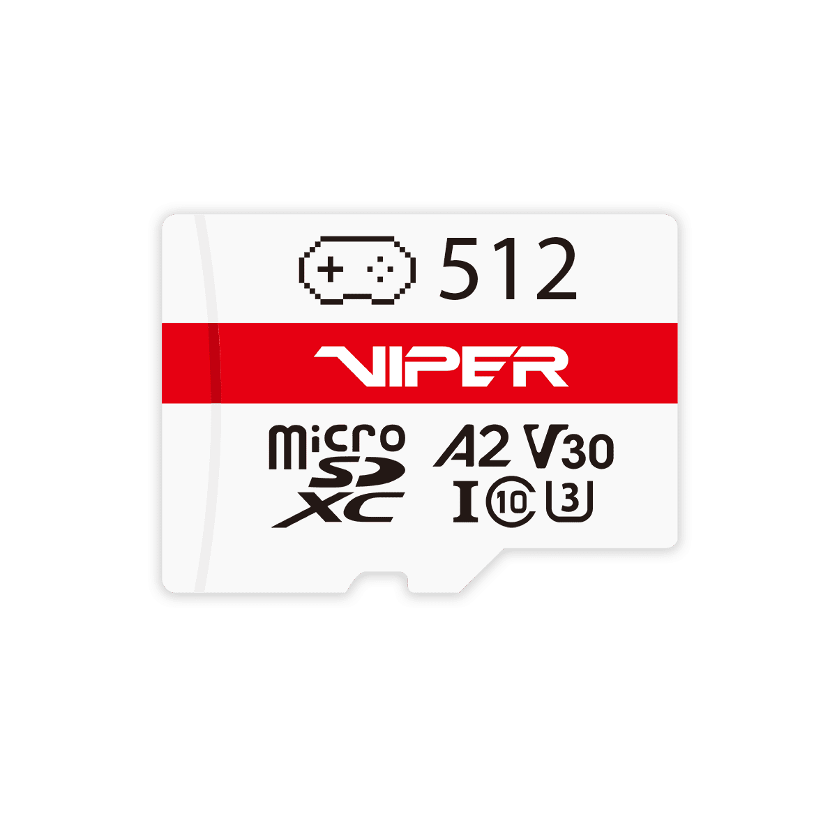 PATRIOT MEMORY (VIPER GAMING) Series microSDXC CL10 U3 UHS-I V30 A2  - PV512GGM32MCX Support 4K Video Recording