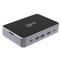 Enclosures-Docking-Cruxtec-Universal-14-in-1-USB-C-Multifunctional-Docking-Station-with-SSD-Enclosure-CDK14-SG-4