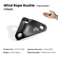 Mobi Garden 4mm Wind Rope Triangle Clip,Aluminum Alloy Adjustable Length Wind Rope Clip for Outdoor Accessories - BLACK