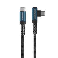 RockRose OneLink Pro 60W Braided Right Angle USB-C to USB-C Charging Cable 1m (RRCS21CCP)