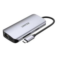 Unitek 8-in-1 USB-C Hub with 100W PD - Space Grey (UTD1122A01)