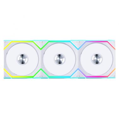 Lian Li Uni Fan 120mm SL Wireless Reverse Blade ARGB 4-Pin PWM White Fan with Controller - 3 Pack (12RSL1W3W) - OPENED BOX 85737