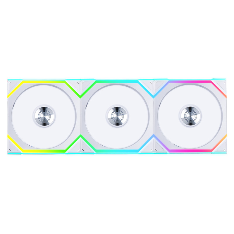 Lian Li Uni Fan 120mm SL Wireless Reverse Blade ARGB 4-Pin PWM White Fan with Controller - 3 Pack (12RSL1W3W)