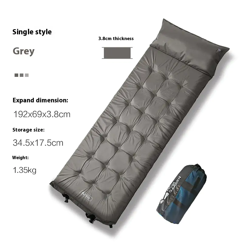 Mobi Garden Outdoor Camping Self-Inflating Mat - GREY