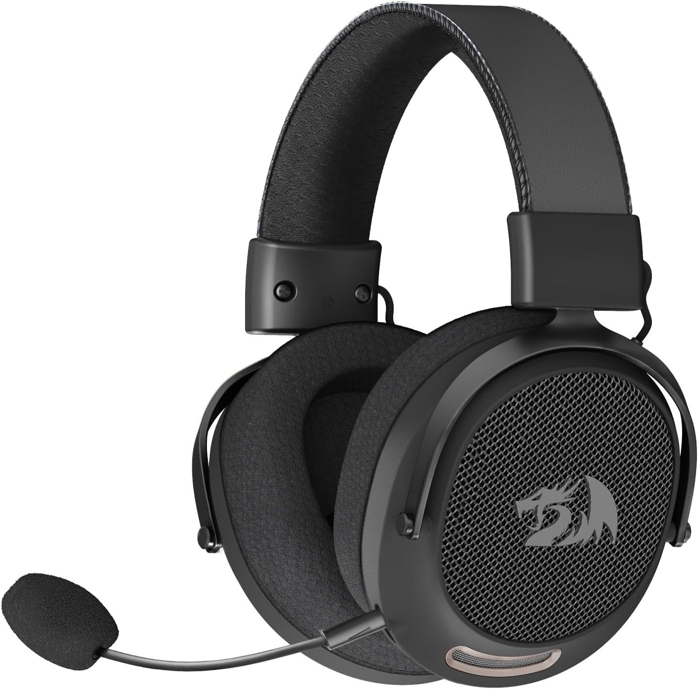 Redragon H858 3-Mode Wireless Gaming Headset, 7.1 Surround Sound, 53 mm Drivers, Memory Foam Ear Pads, Detachable Noise-canceling Microphone, Gray