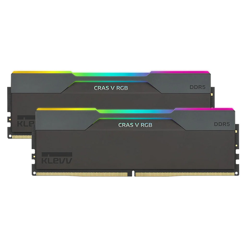 KLEVV 32GB (2x16GB) CRAS V RGB KD5AGUA80-60A300G 6000MHz C30 DDR5 RAM - Black