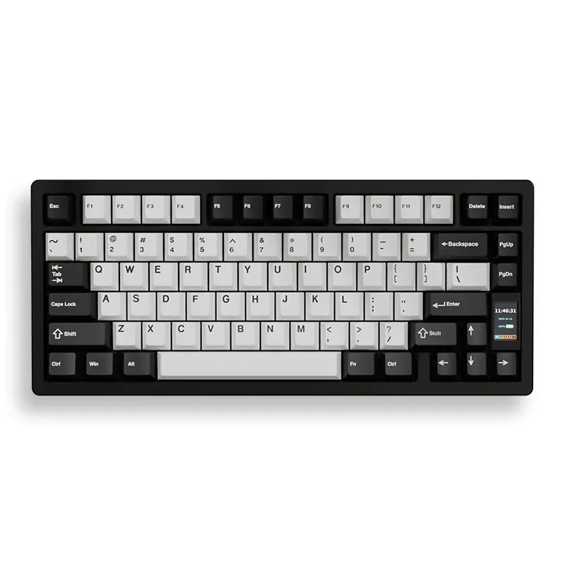 Chilkey ND75 Tri-Mode Mechanical Keyboard Blue Lotus Switch - Jet Black (010303750104)