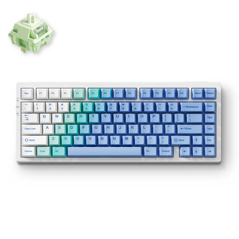 MCHOSE G75 Pro Hot-Swappable RGB Arctic Snow Wireless Mechanical Keyboard - Matcha Latte Switch (MC-G75-12)