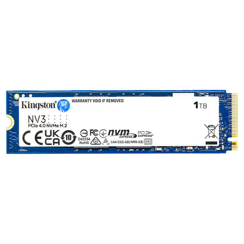 Kingston 1TB NV3 PCIe Gen4 M.2 2280 NVMe SSD (SNV3S/1000G)