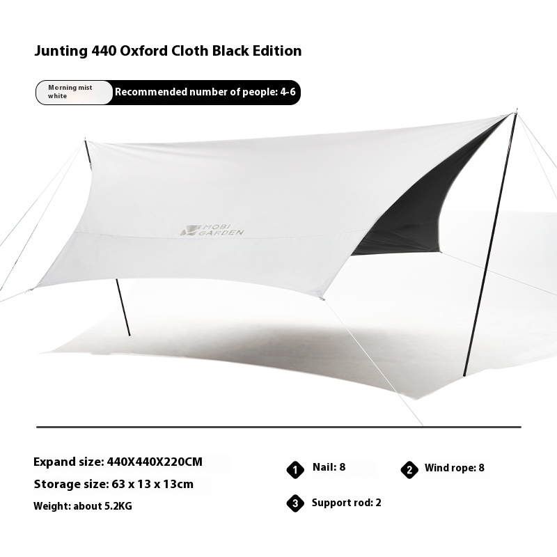 MOBI GARDEN JT 440 TARP-BLACK COATING（WHITE）