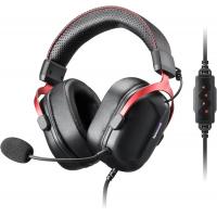 Redragon H312 Wired Gaming Headset, 7.1 Surround Sound, 50 mm Drivers, PU Leather Foam Ear Pads, Detachable Noise-canceling Micr, Blackophone