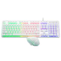 AOC KM100 RGB White USB Keyboard and Mouse Combo (KM-KM100W)