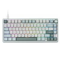 RK ROYAL KLUDGE R75 Mechanical Keyboard, RGB, Wired, Customized Switches, Cyan, Mixed Color