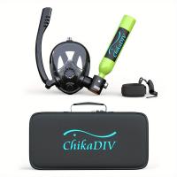 CHIKADIV C300Plus 0.5 Liter Mini Diving Cylinder Set A6-Green, Maximum 6-10 Minutes, Portable Diving Cylinders