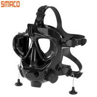 SMACO M8058 Full Face Diving Mask Supports Diving and Snorkelling Adjustable Full Face Diving Mask with Camera Mount Provides 180° Panoramic View 