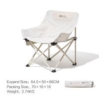 MOBI GARDEN Moon Chair – Portable & Comfortable Folding Chair for Camping, Fishing, and Beach - White