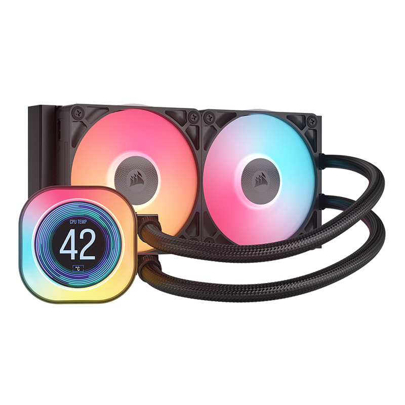 Corsair iCUE LINK TITAN 240 RX LCD 240mm RGB AIO Liquid CPU Cooler - Black (CW-9061022-WW)