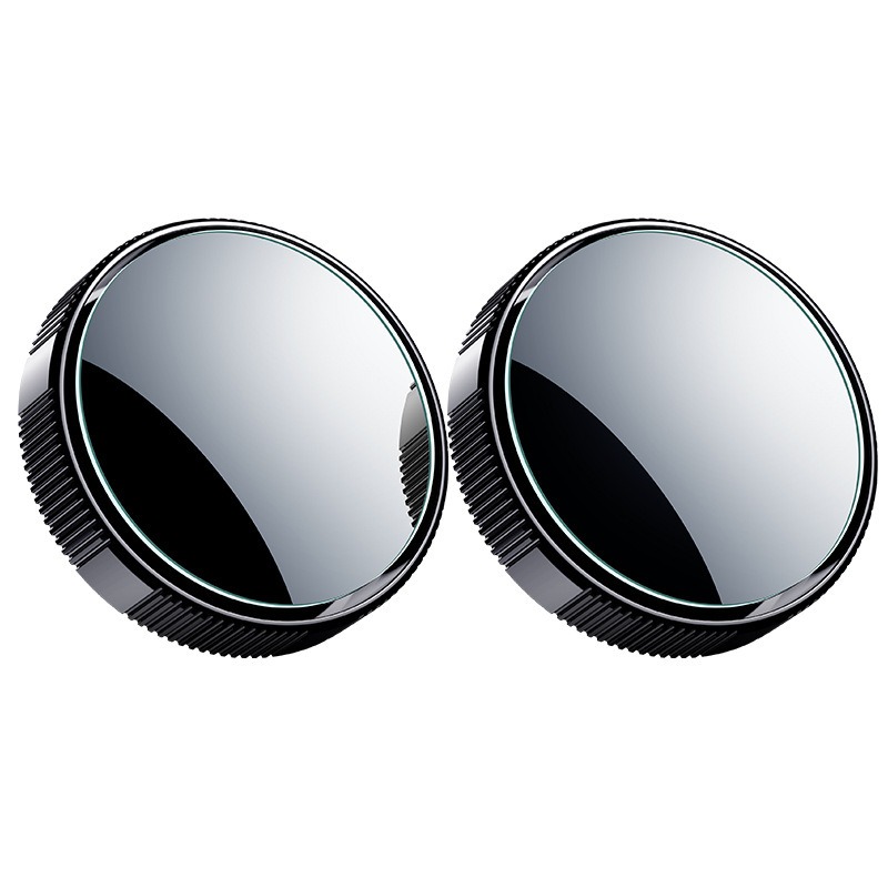 Large Vision Fish Eye Mirror Car Side Mirror Blindspot Mirror,Suction Cup Car Convex Blind Spot Mirror 2pcs, Easy Observe Vehicles